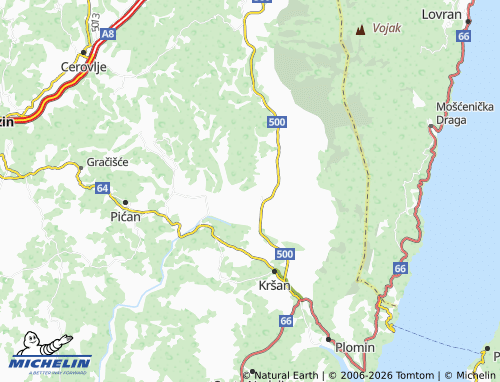 Kaart MICHELIN Lanišće - ViaMichelin