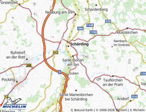 MICHELIN Sankt Florian am Inn map - ViaMichelin