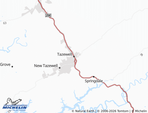 Mapa MICHELIN Tazewell - ViaMichelin
