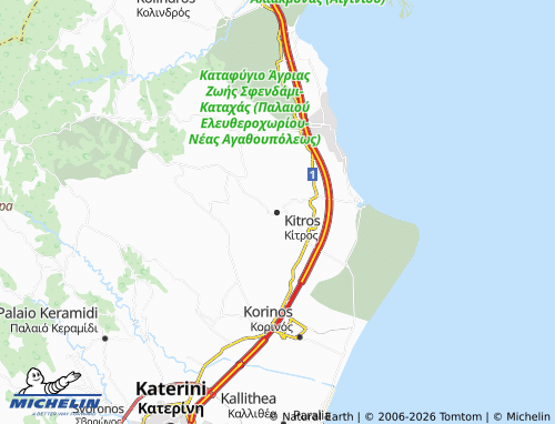 MICHELIN Kitros map - ViaMichelin