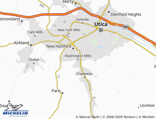 Mapa MICHELIN Washington Mills - ViaMichelin