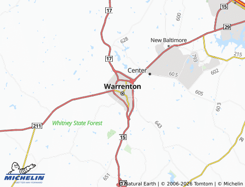 Kaart MICHELIN Warrenton - ViaMichelin