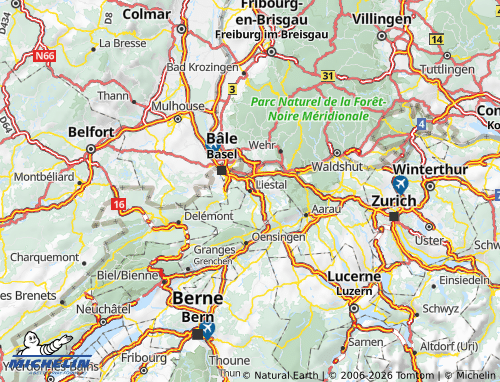 Kaart MICHELIN Bazel-Land - ViaMichelin