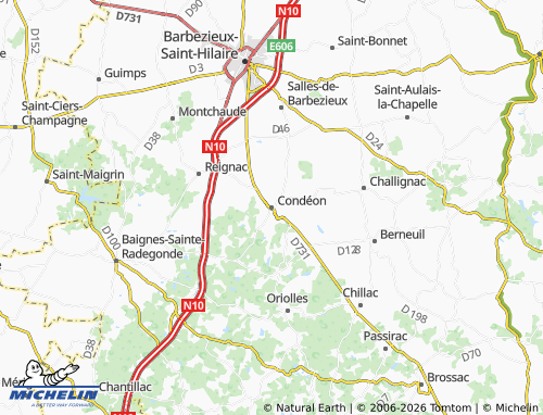 Mapa MICHELIN Condéon - ViaMichelin