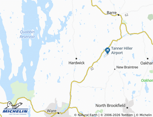 Carte MICHELIN Hardwick - ViaMichelin
