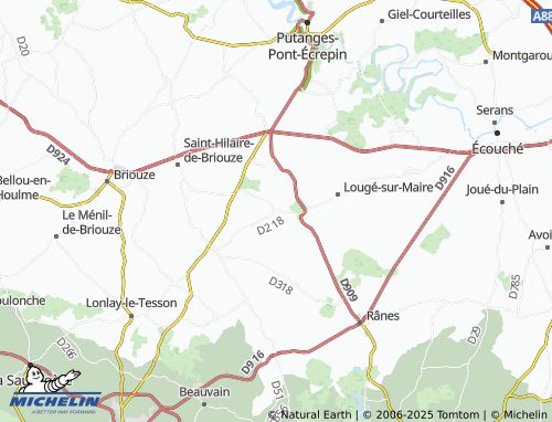 Carte MICHELIN Montreuil-au-Houlme - ViaMichelin