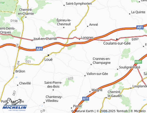 MICHELIN Tassillé map - ViaMichelin