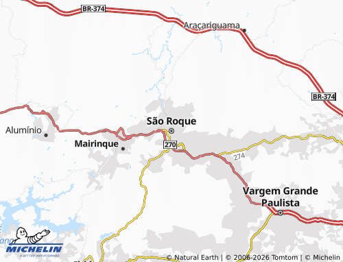 Mapa MICHELIN São Roque - ViaMichelin