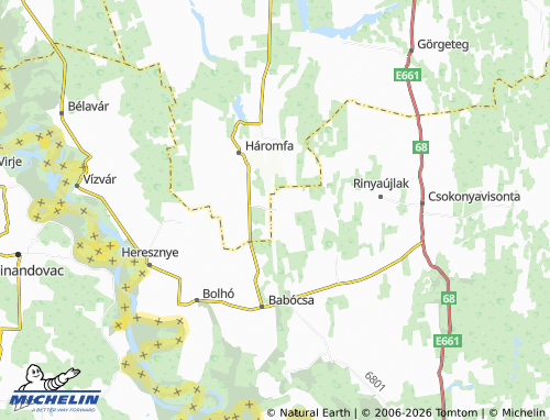 MICHELIN-Landkarte Rinyaújnép - ViaMichelin