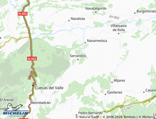 MICHELIN Serranillos map - ViaMichelin