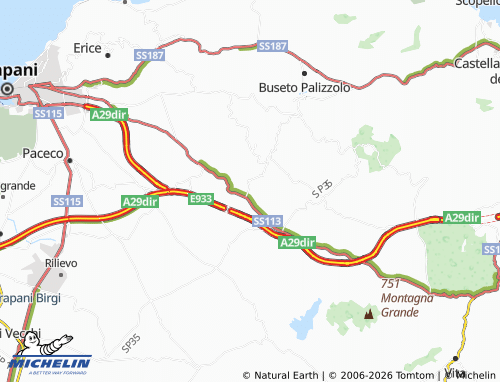 MICHELIN Baglio Rizzo map - ViaMichelin