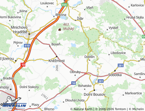 Kaart MICHELIN Drhleny - ViaMichelin