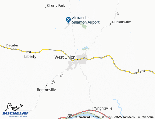 MICHELIN West Union map - ViaMichelin