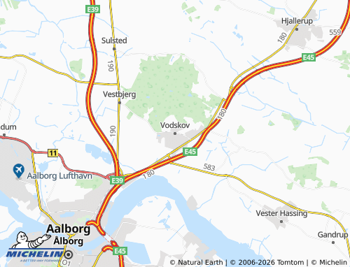 Mapa MICHELIN Vodskov - ViaMichelin