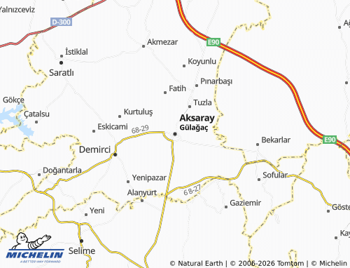 MICHELIN-Landkarte Aksaray - ViaMichelin