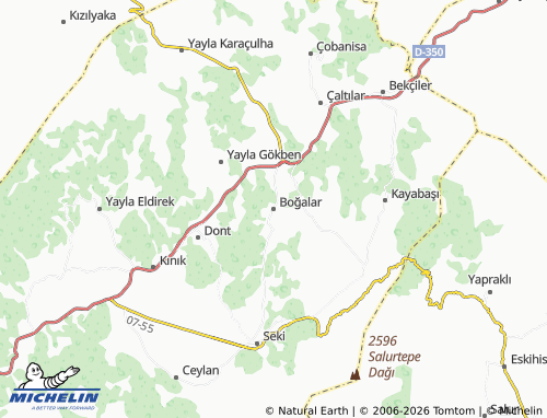 MICHELIN Boğalar map - ViaMichelin