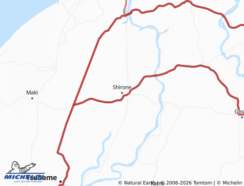 MICHELIN Shirone map - ViaMichelin