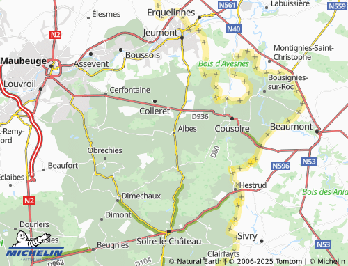 Carte MICHELIN Aibes - ViaMichelin