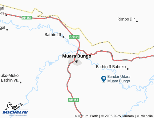 MICHELIN Pasar Muara Bungo map - ViaMichelin
