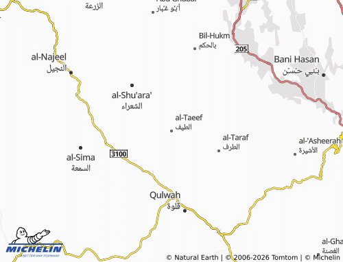 MICHELIN-Landkarte al-Taeef - ViaMichelin