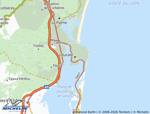 MICHELIN Leucate map - ViaMichelin