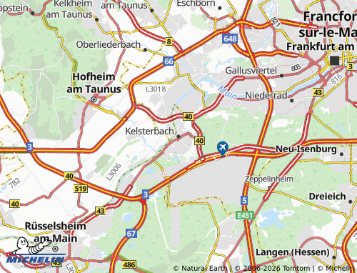 MICHELIN Kelsterbach map - ViaMichelin