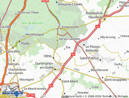 Mappa MICHELIN Ève - ViaMichelin