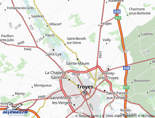 Mapa MICHELIN Sainte-Maure - ViaMichelin