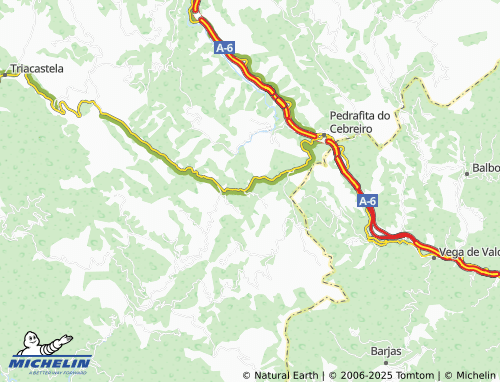 MICHELIN Liñares (Santo Estevo) map - ViaMichelin