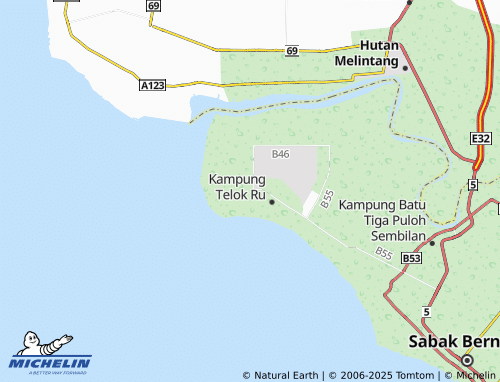 MICHELIN Kampung Sungai Apong map - ViaMichelin
