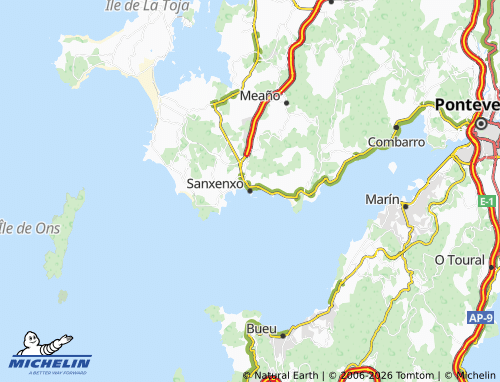 Mapa MICHELIN Sanxenxo - ViaMichelin