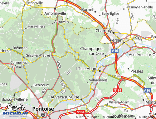 MICHELIN Nesles-la-Vallée map - ViaMichelin