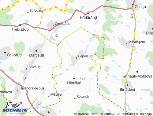 Mappa MICHELIN Cepeleuți - ViaMichelin