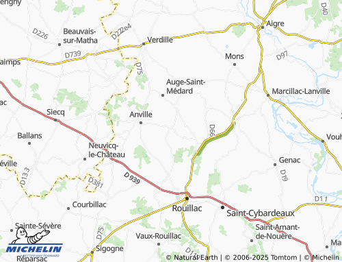 MICHELIN-Landkarte Montigné - ViaMichelin