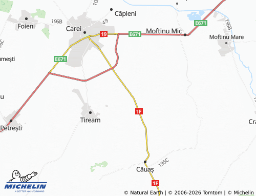 MICHELIN-Landkarte Ghenci - ViaMichelin