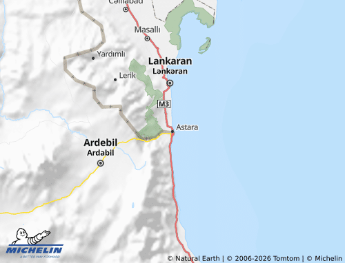 MICHELIN Astara map - ViaMichelin
