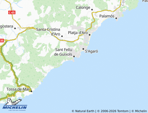 MICHELIN Sant Feliu de Guíxols map - ViaMichelin