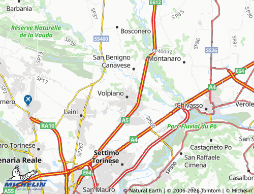 Mapa MICHELIN Volpiano - ViaMichelin