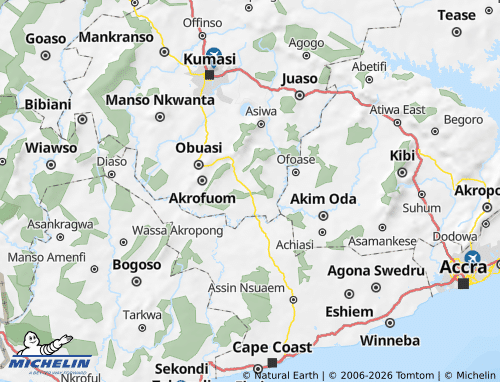 Mapa MICHELIN Adansi South - ViaMichelin