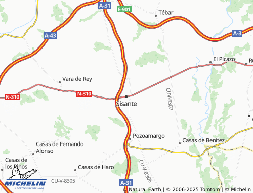 MICHELIN Sisante map - ViaMichelin