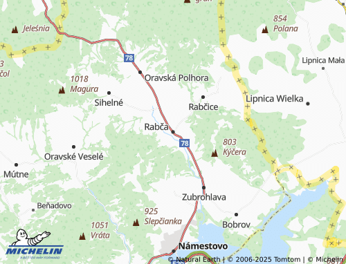 MICHELIN Rabča map - ViaMichelin