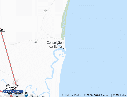 Mapa MICHELIN Conceição da Barra - ViaMichelin