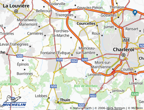 Carte MICHELIN Fontaine-l'Évêque - ViaMichelin