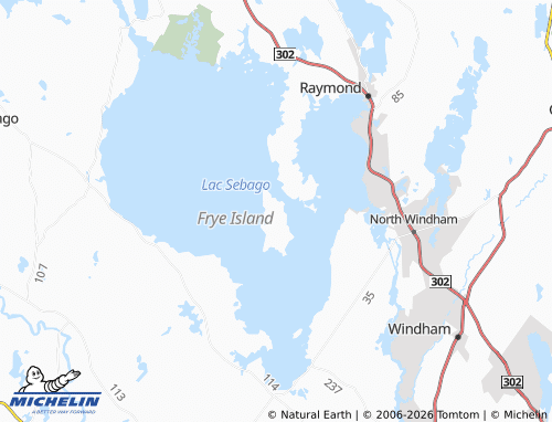 Mappa MICHELIN Frye Island - ViaMichelin