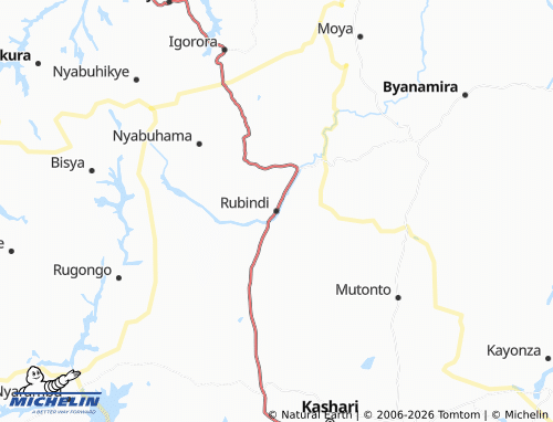 MICHELIN Rubindi map - ViaMichelin