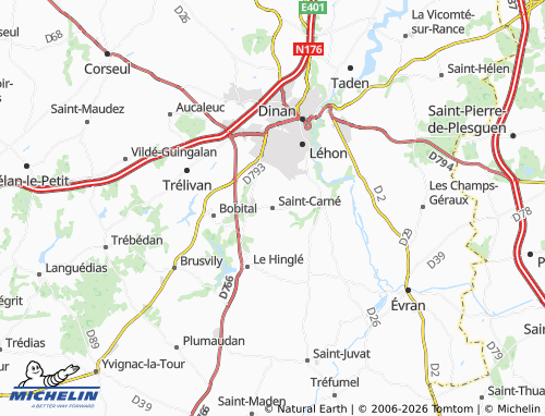 MICHELIN Saint-Carné map - ViaMichelin