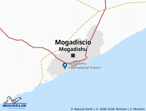 MICHELIN-Landkarte Mogadischu - ViaMichelin