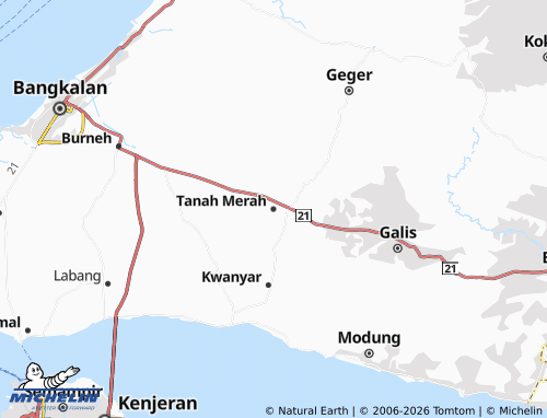 MICHELIN-Landkarte Tanah Merah - ViaMichelin