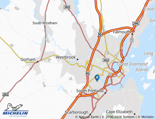 Mapa MICHELIN Westbrook - ViaMichelin