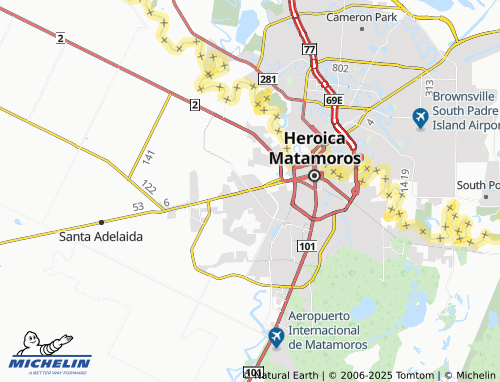 MICHELIN República Norte map - ViaMichelin